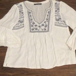 Abercrombie & Fitch Embroidered Boho Top